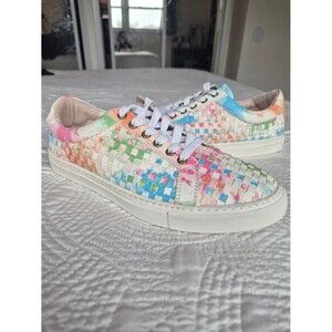 EUC Australia Luxe Collective True Watercolor Woven Leather Sneaker Women 8